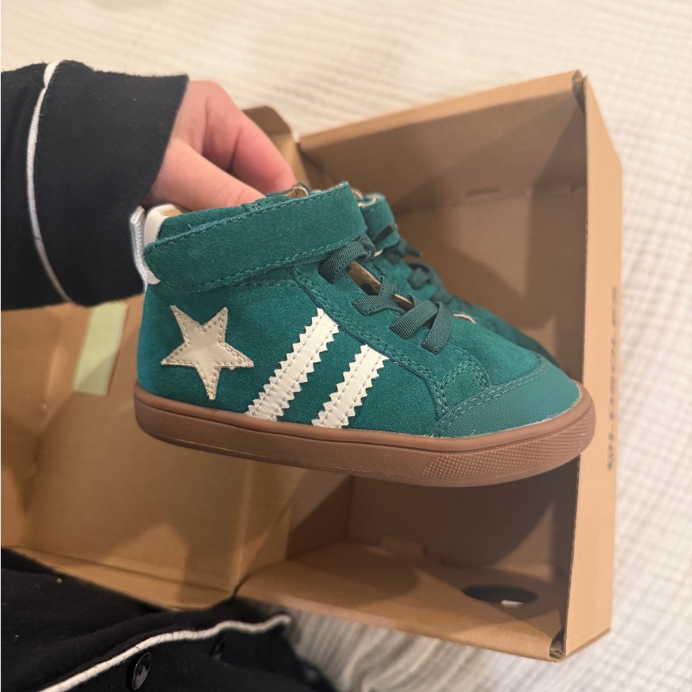 Old Soles Teal Sneakers with Star Accent